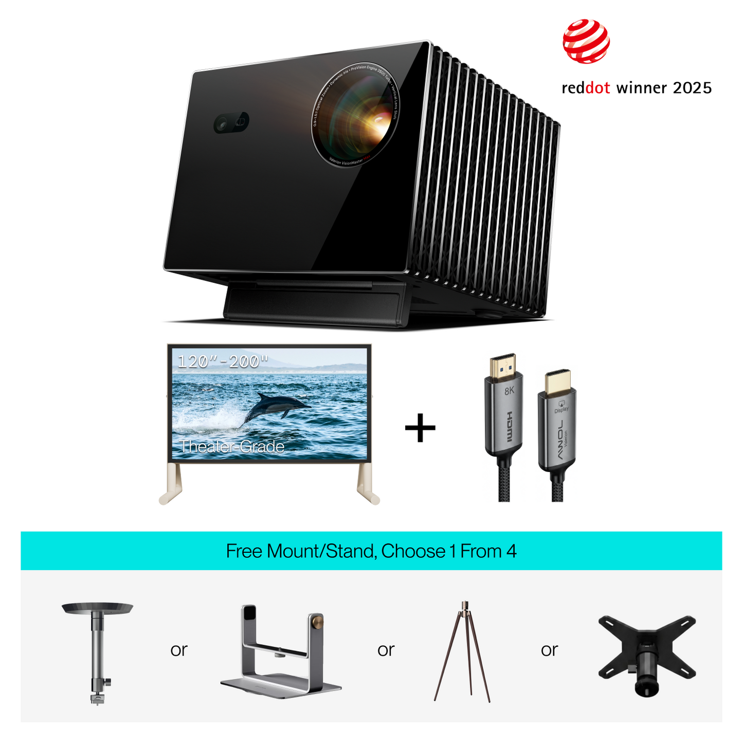 AWOL Valerion Max + Inflatable Outdoor Movie Screen & Stand