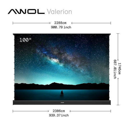AWOL Valerion CineContrast Motorized Floor-Rising Matte Gray Screen