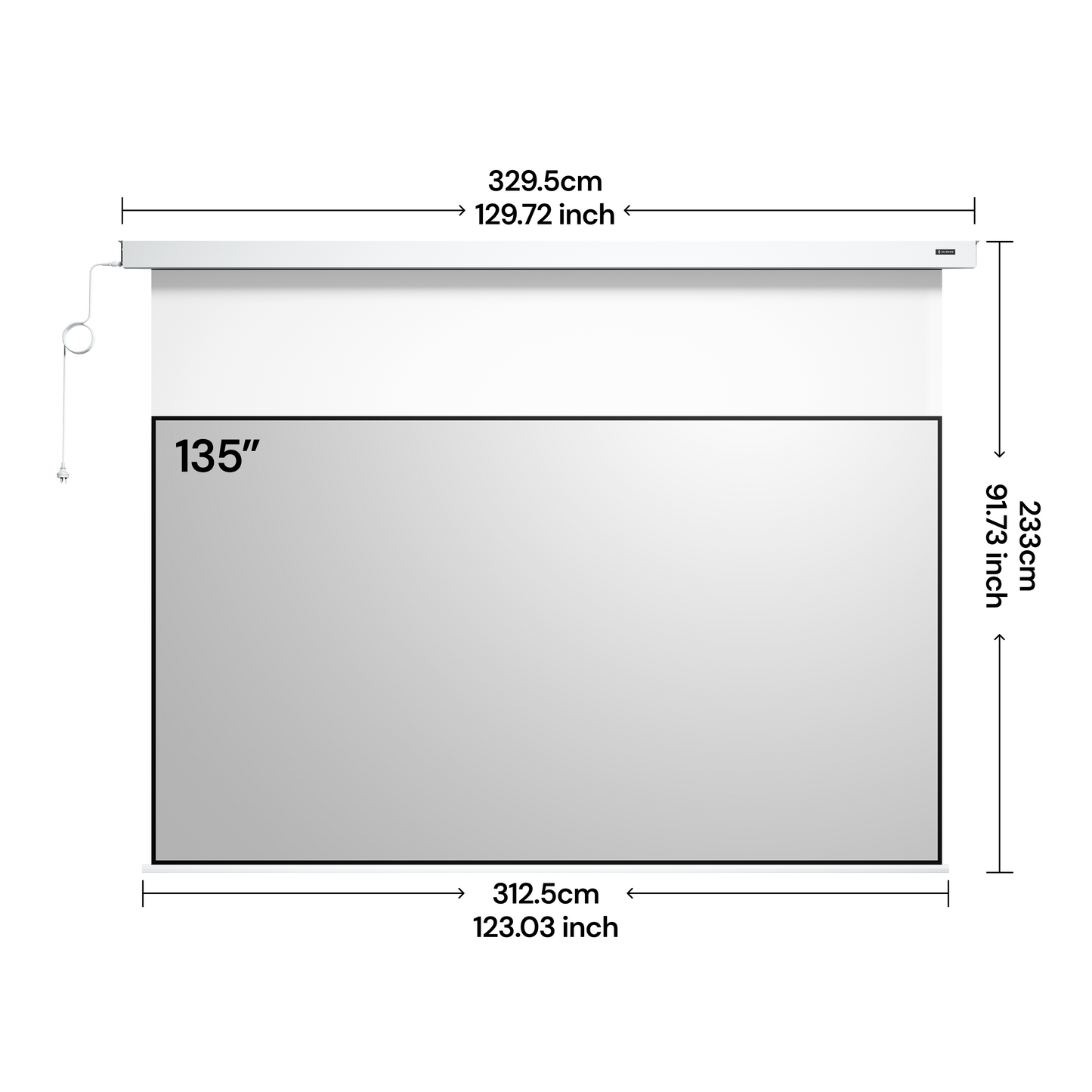 AWOL Valerion PureVision Anti-Speckle Motorized Matte White Screen (US)