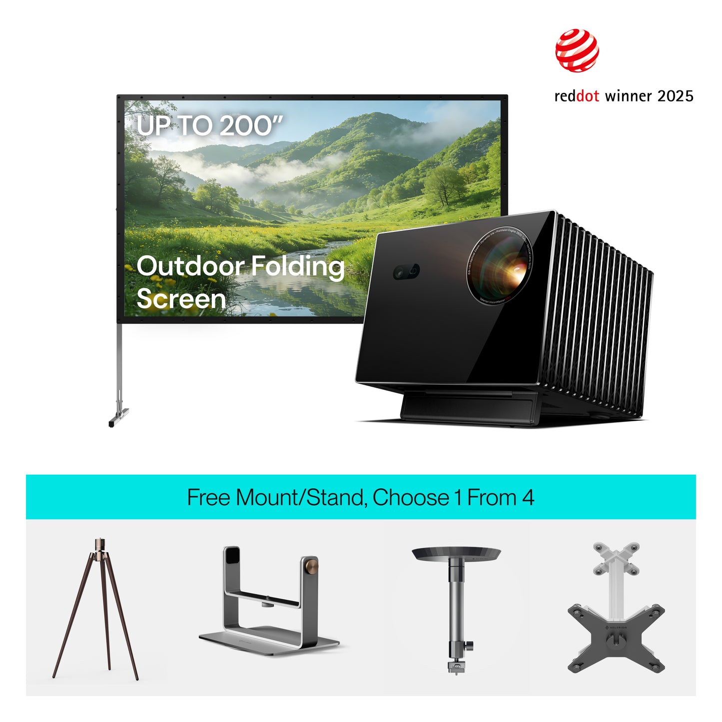 AWOL Valerion Max + FREE Outdoor Camping Folding Screen & Stand