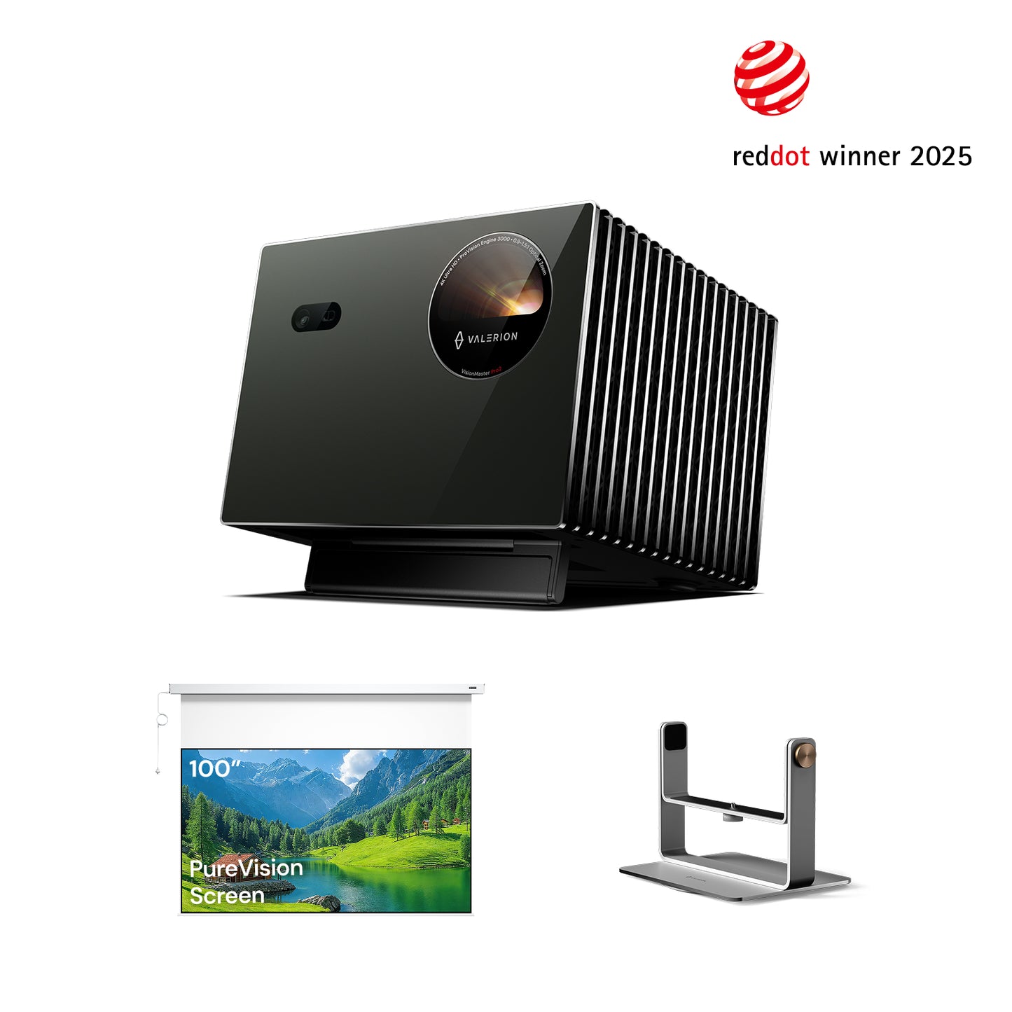 AWOL Valerion Pro 2 +PureVision Anti-Speckle Motorized Matte White Screen+Stand(EU€)