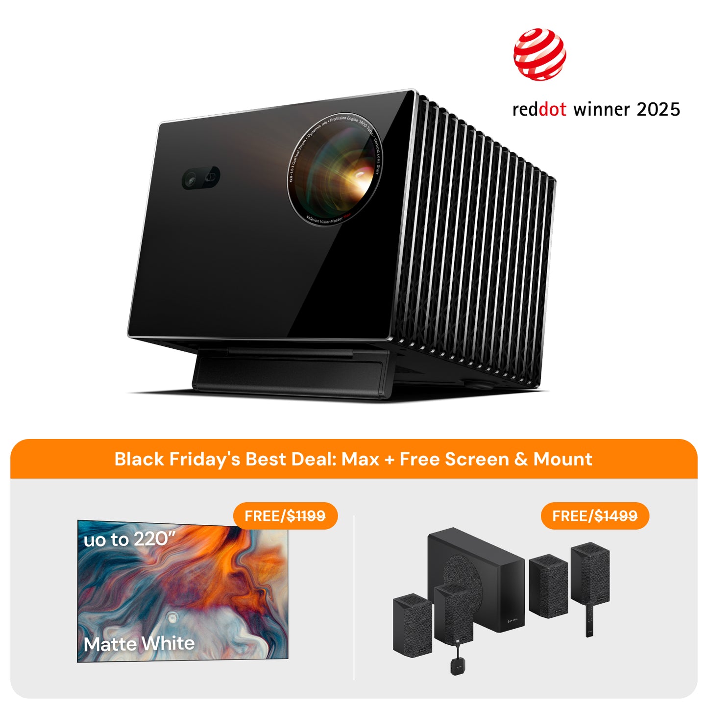 VisionMaster Max + FREE Matte White Screen &  Thunderbeat 4.1.2