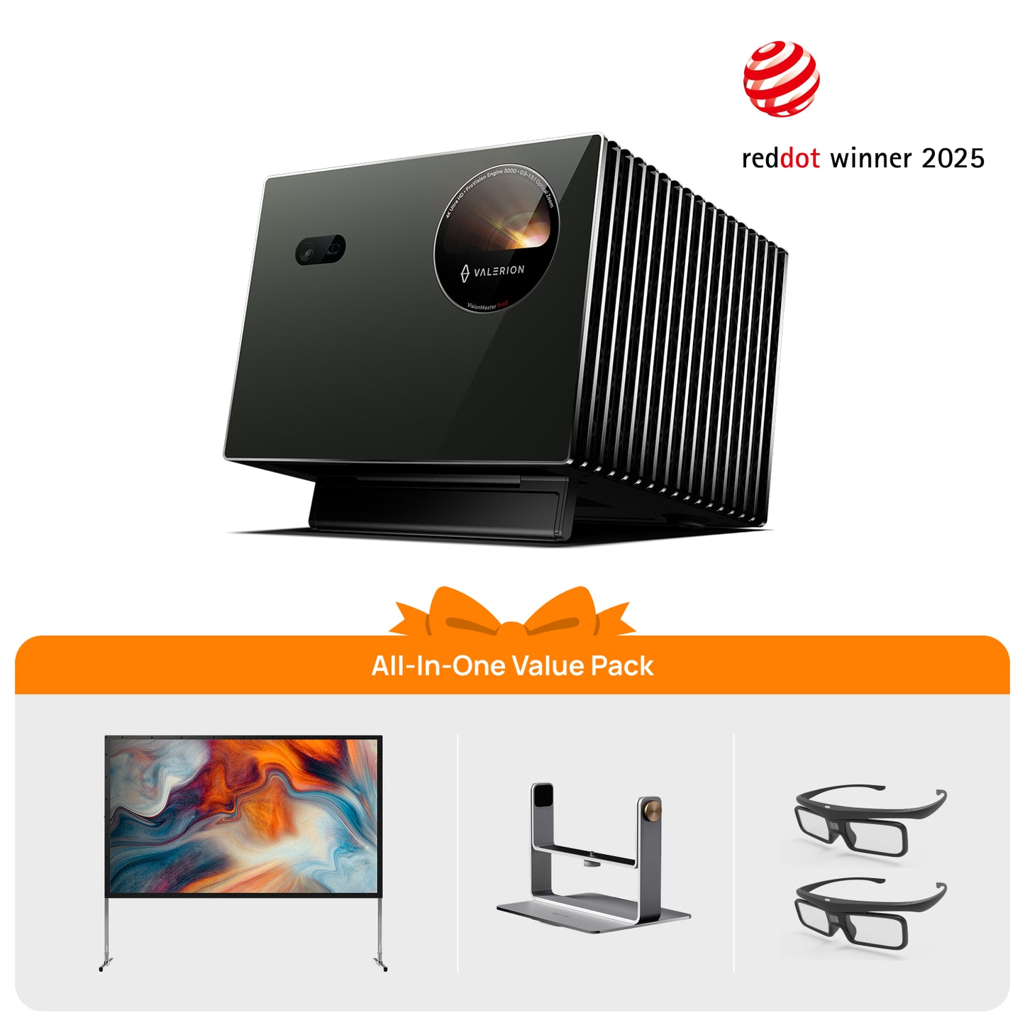 Pro2+ Outdoor Screen&Ceiling Bracket&3D glasses(EU&UK)