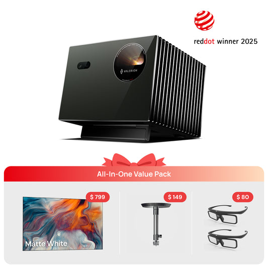VisionMaster Pro2 + White Screen + Ceiling Bracket + 3D Glasses