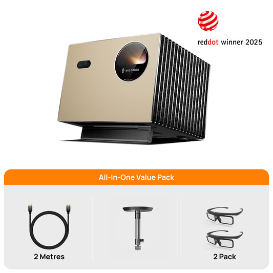 VisionMaster Pro + Stand + 3D Glasses (2 Pack) +HDMI（EU&UK）